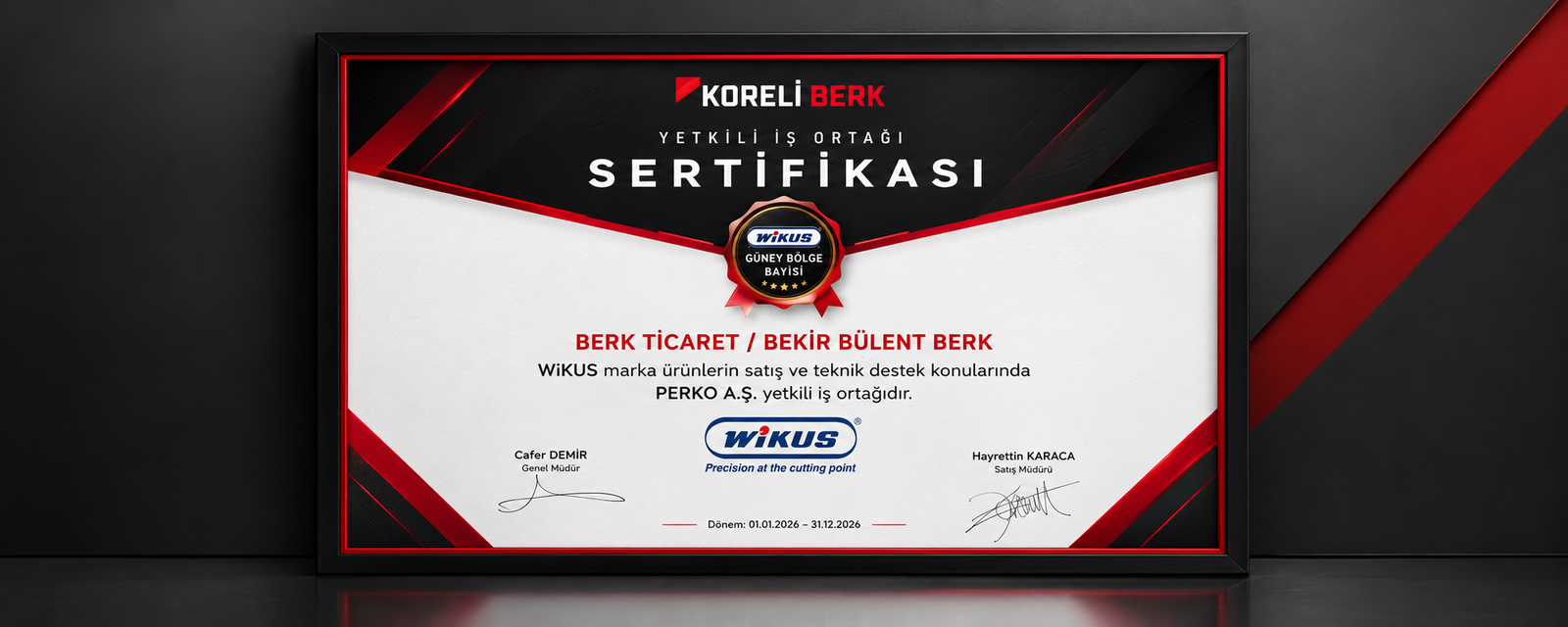 Koreli Berk Kalite Sertifikası